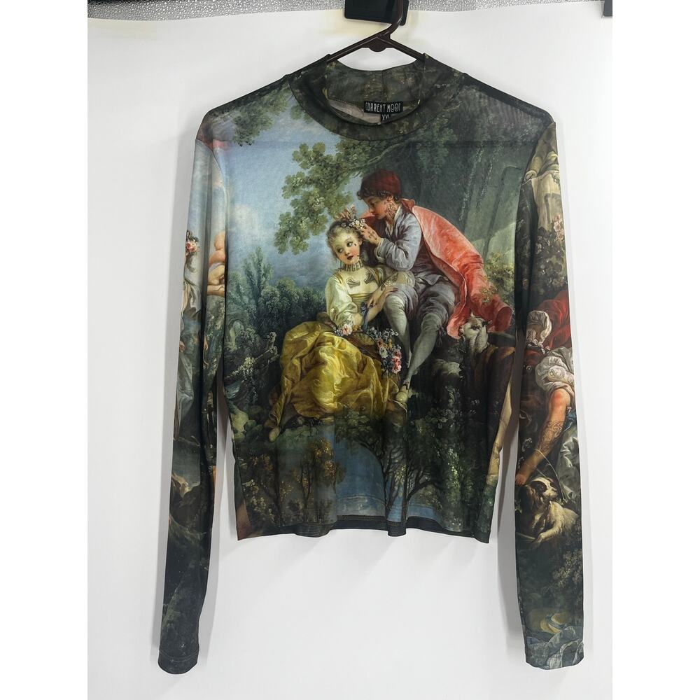 Current Mood Da Vinci’s Demons Long Sleeve Mesh Top Art to Wear Women’s XXL RARE